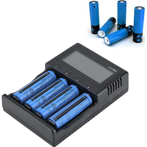 Chargeur intelligent Lii pD4 LCD 4 emplacements pour piles rechargeables - 110-240V (UE) (1/5)