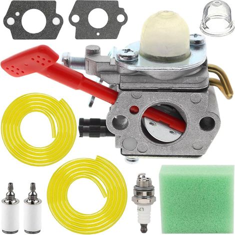 WT-458 Vergaser für Homelite Rasenmäher A03003 A03002 A04445A ST145 ST155 ST175 ST185 ST275 ST285 ST385 ST485 SX135 GST18 HBC18 HBC28 HBC30 HLT15 HLT16 HLT18 HLT28 (mit Zündkerze)