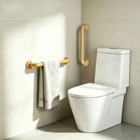 Haltegriff Dusche Haltegriffe für Senioren, Edelstahl Handtuchhalter Duschgriff für Bad Badewanne Dusche, 2 Stück, 38 cm (1/5)