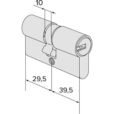 Cilindro Profilato Doppio +29,5 = 69 (40 30) Cisa Asix P8 Pro 39,5 mm