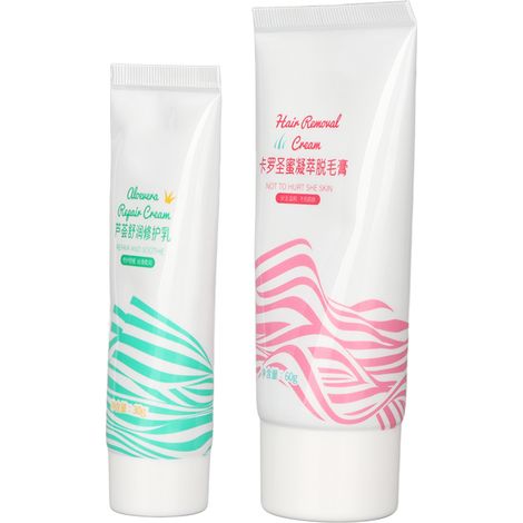 Crème dépilatoire douce et indolore, kit de réparation avec spatule pour hommes et femmes (1/5)