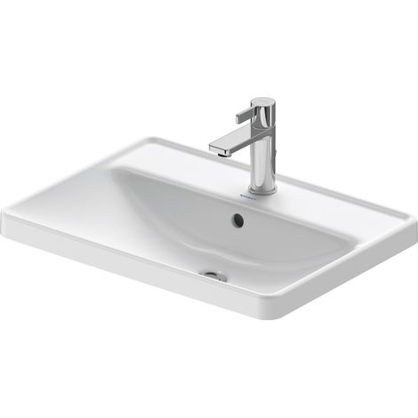 Lavabo encastrado Duravit D-Neo, 600x440mm, blanco alto brillo,
