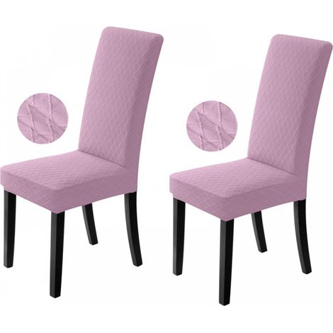 Fundas para sillas elásticas, lavables y extraíbles, ideales para restaurantes, oficinas, hoteles y bodas (2 unidades, color morado). (1/5)