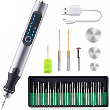 Professionelles elektrisches Gravierstift-Set mit Geschwindigkeitsregelung Geeignet für präzise Gravuren auf verschiedenen Materialien wie Metall Glas