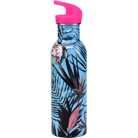 Gourde En Acier Inoxydable - 750 ml - Simple Paroi - Avec Paille Et Poignée - Pour Sport Et Extérieur - 1 Pièce (1/5)