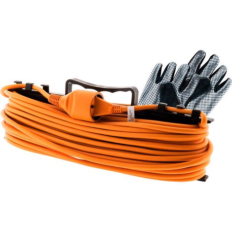 Zenitech – Prolongateur électrique 25m 2x1,5mm² – Intensité 16A – Puissance 3680W – Câble H05VV-F – Conforme CE et NF