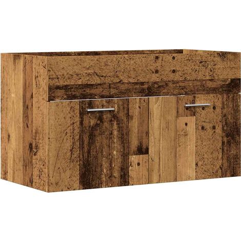 Maison Exclusive - Waschbeckenunterschrank Altholz-Optik 80x38,5x