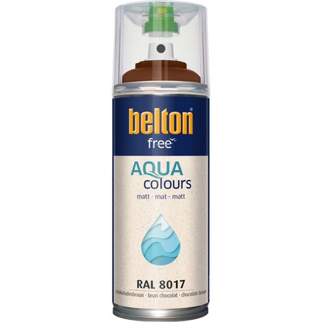 belton free Lackspray AQUAcolours 400 ml schokobraun matt Wasserlack (1/3)