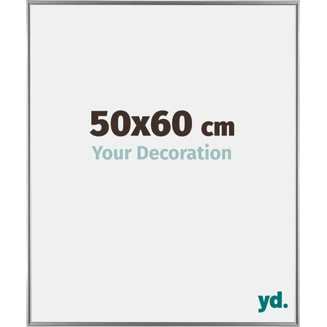 yd. - Cadre photo 50x60 - Argent Brillant - Plastique - Evry