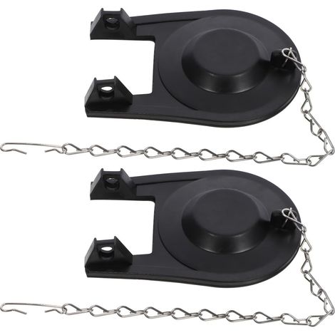 Clapets de chasse d’eau à Économie D'eau, Pvc, Noir, 2 Pièces (1/5)