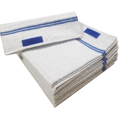 Lot de 10 serpillières Gaufrées Auto-Fixantes - 50 x 50 cm - Très absorbantes pour tous type de sols - Fabrication Française (1/5)