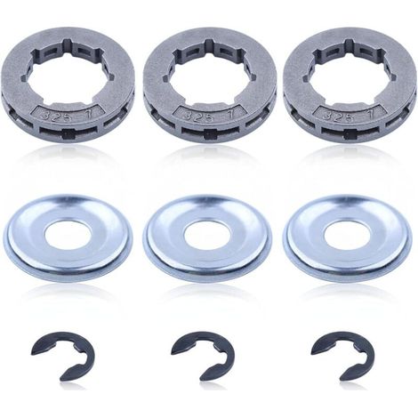 .325" 7 Tooth Sprocket for STIHL 021 024 025 028 MS 250 Chainsaw and More Models, Universal 325 Ring Chain Wheel Sprocket Replacement Parts Kit Accessory (1/4)