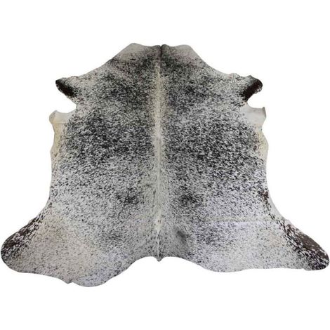 Tapis Déco "Peau de Vache" 195x230cm Gris & Blanc