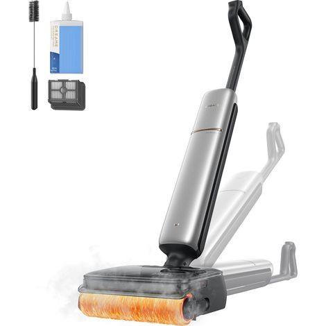 DREAME T15 Pro Heat , ultrasottile da 9,85 cm, lavaggio con acqua calda a 90 °C, rimozione delle macchie d'olio, 30 kPa, auto-pulizia intelligente a 95 °C