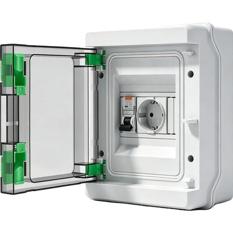 Elektrische Box, IP65 bewertet, 16A Typ C Stecker, 230V Sicherungsautomat, Aufputzdesign, wasserdichtes Gehäuse (1/5)