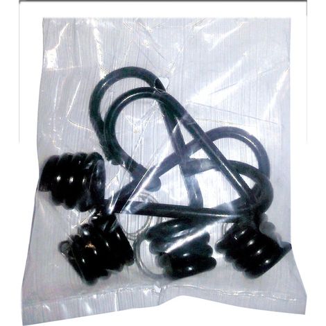 Crochets et bagues pour sandow - 10 mm - sachet de 4 - CORDERIES TOURNONAISES
