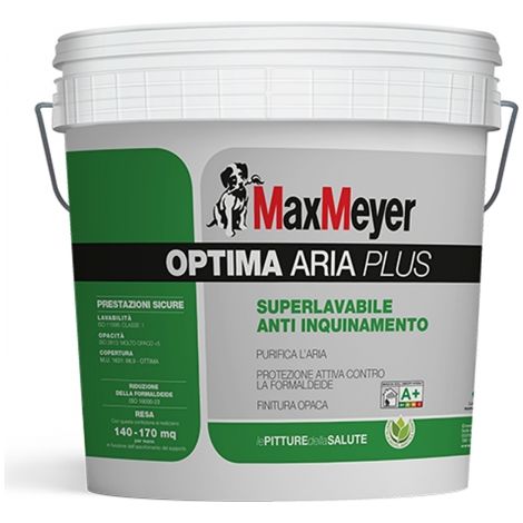 OPTIMA ARIA PLUS pittura superlavabile anti inquinamento bianca Lt.14 Max Meyer