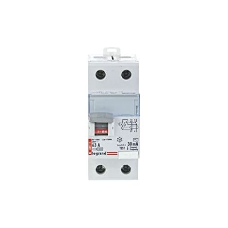 Legrand – Interrupteur différentiel 63A 2P 30mA – 411511 – Type AC – Protection contre les surcharges et courts-circuits – Installation facile