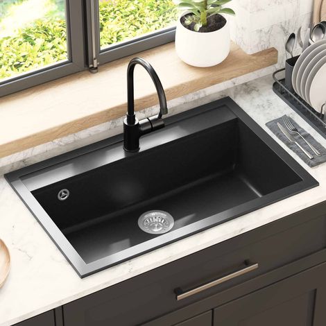 Lavabo Negro 795 x 505 mm granito