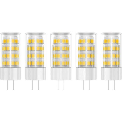 5x G4 LED-Lampe 5W Glühbirne 51 SMD 2835LEDs Warmweiß 3000K LED-Lampe 500LM Entspricht 50W Halogenlampe AC/DC12V [Energieklasse A+]