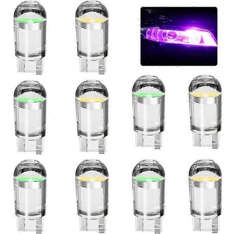 Lot de 10 ampoules LED W5W 194 T10 à culot W5W, faciles à installer, pour plaque d'immatriculation (12 V). (1/3)