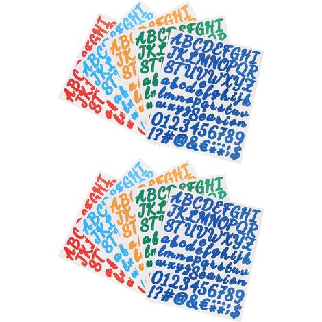 Autocollants de Imperméable et Vinyle Lettres Chiffres 10 Feuilles Protection Solaire, Personnalisation pour Décoration DIY Valise et Bouteille D'eau (1/5)
