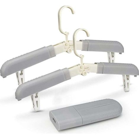 Lot de 2 cintres pliables, étendoirs à linge pliables, cintres portables, accessoires de camping et de vacances (1/5)