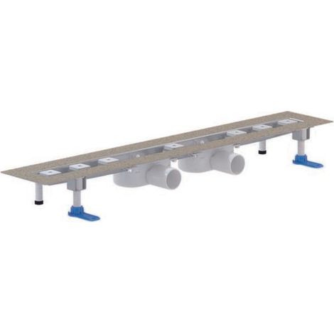 DALLMER caniveau de douche CeraLine Nano 2 caniveaux, F 1200mm,