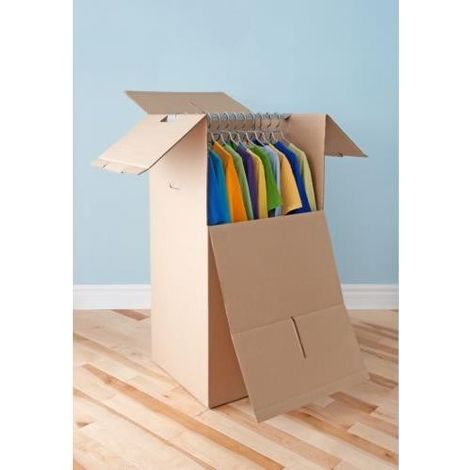 Caja Carton Mudanza Armario 50x50x120cm 80023 FUN&GO