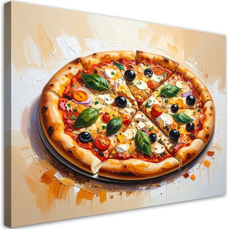 Wandbild Pizza Essen 90x60 cm