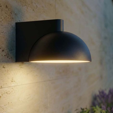 [NEUWERTIG] B-Ware Lucande Außenwandleuchte Velira LED Gartenlampe schwarz Metall IP54 16x11cm (1/2)