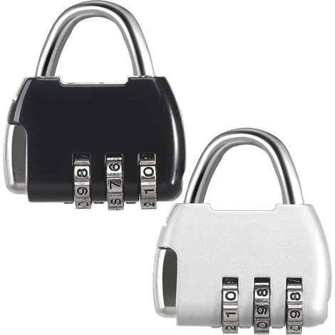 Lot de 2 cadenas à combinaison étanches à trois positions pour