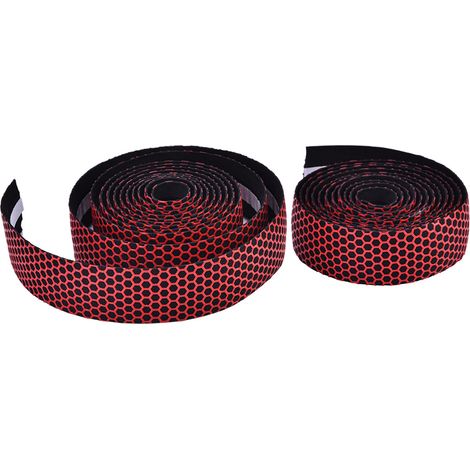 1 Paire de Poignées de Vélo Anti-Vibrations pour VTT et Cyclisme sur Route, Réducteur de Chocs (Rouge)