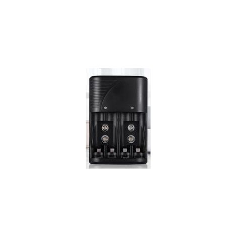 Universel Direct Chargeur de Piles Rechargeables pour AA/AAA et 9V, Chargeur Piles 6802 pour AA AAA NI MH et 9V Piles Rechargeables avec Indicateur LED, 100 240V Tension Mondiale (1/4)