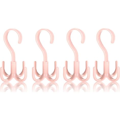Cuatro elegantes percheros, ganchos giratorios de 360° para cinturones, perchero multifuncional para secar ropa, sujetadores, toallas, etc. 13 x 8 cm (1/4)