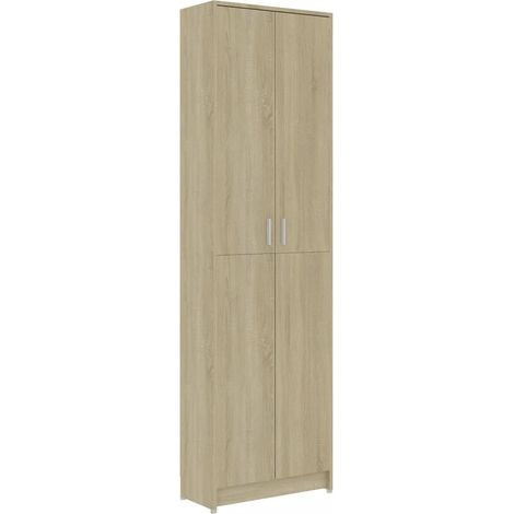 Garde-robe de couloir Design moderne, Armoire Etagère de rangement, Chêne sonoma 55x25x189 cm Aggloméré OIB8477E (1/5)