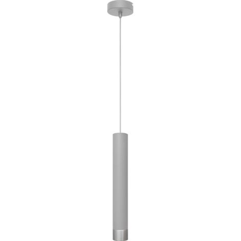 Helam TUBA Slim Suspension Plafonnier Gris, Chrome 10cm