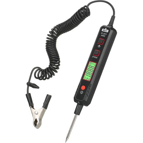 HABOTEST Kfz-Spannungsprüfer  0,8 V–100 V Stromkreistester  Fehlerdiagnosestift  LCD-Bildschirm mit PU-Verlängerungskabel  Für Kfz- und Motorradelektriker