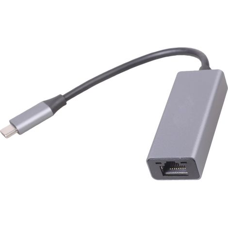 Adaptateur Ethernet Gigabit 10 Gbit/s USB-C vers RJ45 en aluminium, portable, pour bureau, domicile et centre de données. (1/5)