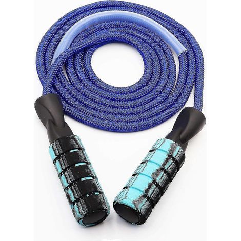 Entraînement à la corde à sauter, corde à sauter lestée en coton épais (1/5)