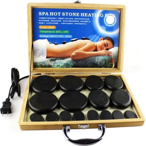 Heizbox für Hot-Stone-Massagen – Professioneller Steineheizer mit europäischer Steckdose (230 V), präziser Temperaturregelung und integrierter Sicherheit, ideal für Spas und Beauty-Institute