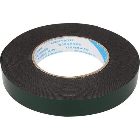 10 m schwarzes, selbstklebendes, doppelseitiges Schaumstoffklebeband, superstark, wasserdicht (1/5)