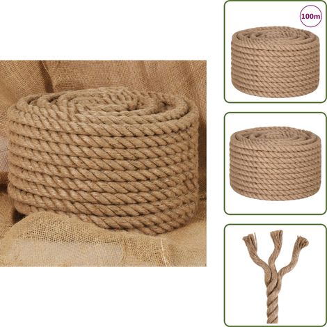 Juteseil 100 m Länge 16 mm Stärke - Jutenseil - Hanfseil - Naturfaser - Bast - DIY (1/5)