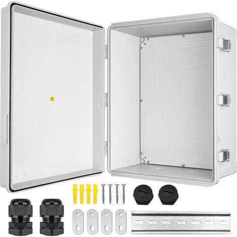 Boitier Electrique Étanche,Boite de Derivation Electrique avec Couvercle à Charnière,IP66 Boîte de Jonction en Plastique ABS,Coffret Électrique 500x600x220MM (1/5)