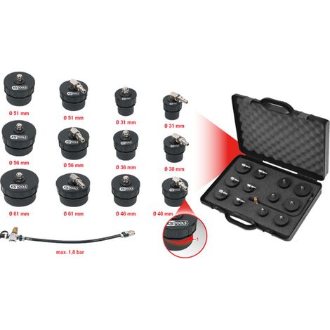 KS Tools Coffret de test à baïonnette du système d'air du turbocompresseur, 13 pcs. (1/5)