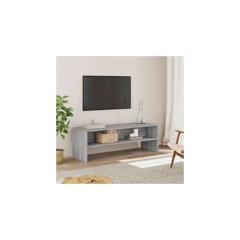 Meuble TV sonoma gris 120x40x40 bois d'ingénierie (1/5)