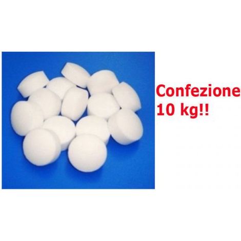 SALE IN PASTIGLIE PER ADDOLCITORE FILTRI ACQUA DOMESTICA DEPURATORI 10 KG 29078