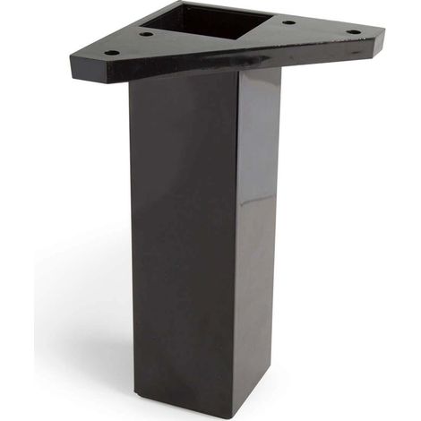 Pata de mueble Estilo funcional En ABS Acabado negro Medidas 4242150mm Altura: 15 cm Fácil instalación 1 unidad