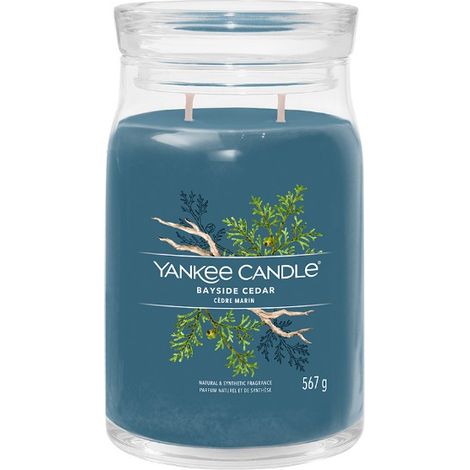 Candela Giara Grande Signature Bayside Cedar 567g Blu Yankee Candle (1/3)