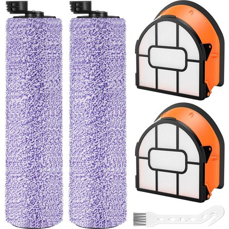 1 Set Staubsaugerzubehör, Shark Bodenbürstenzubehör, passend für Staubsaugerzubehör AW201 WD201 WD101 WD100 (2 Walzenbürsten + 2 Filter + 1 Reinigungsbürste)